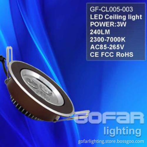 240lm 3W LED Ceiling Lamp/ Decoration Light CE/FCC/RoHS